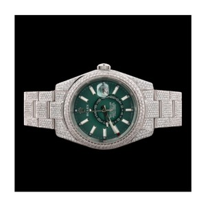 Reloj mecánico de diamantes de alta gama para hombres, movimiento automático de cuerda automática, diseño elegante y ostentoso, calidad superior, de la India - Product Image 1