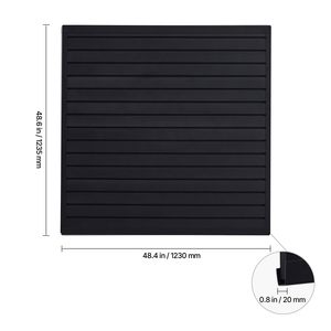 Pannelli a Doghe in PVC 4x4 Piedi per Garage, Design Modulare Facile da Installare, Pannelli Regolabili Neri per Organizzazione a Parete - Product Image 5