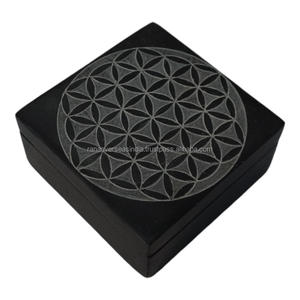 กล่องเก็บเครื่องประดับทรงสี่เหลี่ยมแบบดั้งเดิมที่มีลายดอกไม้ที่น่าตื่นตาตื่นใจใช้สำหรับกำไลข้อมือสร้อยคอ - Product Image 2
