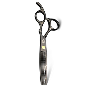 Professional High Quality Stainless Steel Blade Hairdressing <b>Thinning</b> Scissors with Black Handle Straight Type for Beauty Use - Product Image 2