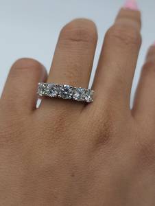 2.50 CT 5 Stone Lab Grown <b>Diamond</b> <b>Ring</b> in 18K Gold | IGI Certified for | Luxury Wedding Anniversary Bridal Jewelry - Product Image 1