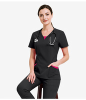 Fabricants de blouses médicales d'hôpital personnalisées avec logo unique, très résistantes, 94% polyester + 6% élasthanne, manches courtes
