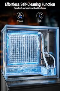 Commercial <b>Ice</b> Maker <b>Machine</b> 550LBS/24H with 350LBS Stainless Steel Storage Bin, Air Cooled Modular <b>Ice</b> <b>Cube</b> <b>Machine</b>, 1200W - Product Image 3