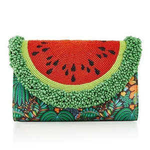 Pochette de broderie de style bohème UNIQUE avec décoration de perles, doublure de conception fantaisie, vente en gros - Product Image 1