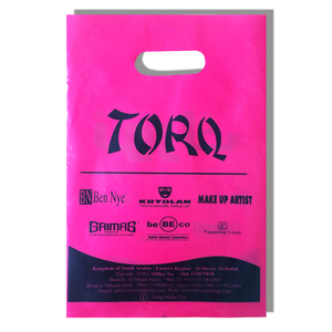 High Quality Customized HDPE/LDPE Die Cut PVC Gusset Shopping <b>Bags</b> <b>Punch</b>-Out Handle Wholesale Price Vietnam Factory for - Product Image 3