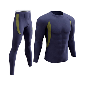 Nouvel ensemble de rashguard de compression confortable à manches longues et respirant pour hommes, grande taille, design simple, pour le sport et le fitness - Product Image 2