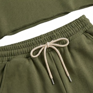 Conjunto de 2 Piezas para Mujer, Color Verde Oliva, Camiseta de Manga Corta con Cuello Redondo y Estampado de León, Corte Holgado, Informal, para Primavera/Verano - Product Image 5