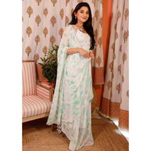 Vestido de Chifón Estilo Bohemio con Estampado Tie Dye Blanco Daisy, Talla XS - Product Image 5