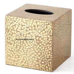 Caja de pañuelos metálica compacta que ahorra espacio con un aspecto elegante para apartamentos pequeños, oficinas y necesidades de viaje - Product Image 2