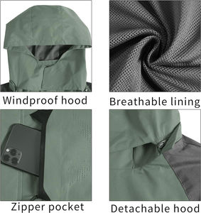 Chaqueta Impermeable con Capucha y Diseño Personalizado a Precio de Fábrica para Hombre - Product Image 6