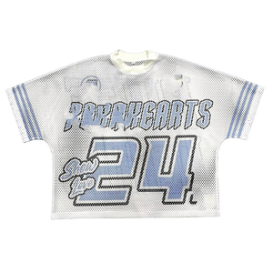 OEM Custom Men's Casual Retro Mesh Soccer Jerseys Loose Versatile Breathable Boxy Cropped Jerseys for Men - Product Image 6