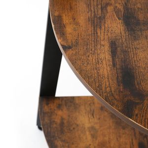 Libreria a 5 Ripiani Effetto Legno con Struttura in Metallo, Scaffale Angolare Rustico per Ufficio e Casa, Supporto per Piante per Uso in Cucina - Product Image 4