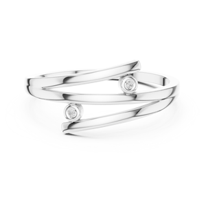 Bague minimaliste en diamant de laboratoire taillé, or blanc 18 carats, plaqué rhodium, pour femme, idéale pour les fêtes, les fiançailles, les mariages, le quotidien et le bureau. - Product Image 1