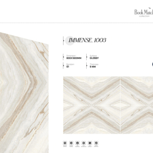 Azulejos de porcelana brillante de lujo contemporáneo, tamaño 800x1600 1200x1800 750x1500mm, azulejos modernos tipo losa para interiores - Product Image 1