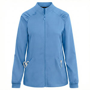 Chaqueta de Enfermería Personalizable OEM, Ajuste Entallado, Elegante, para Spa y Salón, con Cierre Completo, Precio al por Mayor, Diseño Propio - Product Image 5