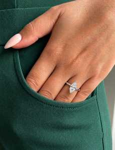 Precioso Anillo Solitario de Moissanita con Corte Marquesa de 6x9MM para Unisex, Plata 925, Joyería Fina para Uso Diario, Ideal para Regalar a Amigos - Product Image 5