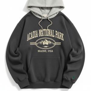 Sudadera con Capucha Extra Grande de Algodón 100% Premium, Estilo Retro Americano, para Hombre, Otoño-Invierno, Venta al Por Mayor, Unisex - Product Image 2