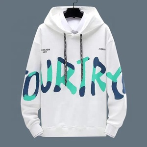 เสื้อสเวตเตอร์ผ้าฝ้าย100% สำหรับผู้ชาย, เสื้อสเวตเชิ้ตมีฮู้ดทนทานพิมพ์ลายยางย้อมสีล้วนสำหรับฤดูหนาว - Product Image 1