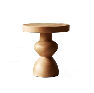 Midcentury Modern <b>Wooden</b> Coffee <b>Table</b> Handmade <b>Round</b> <b>Top</b> Tapered Base Living Room Furniture Coffee <b>Table</b> Decoration - Product Image 4