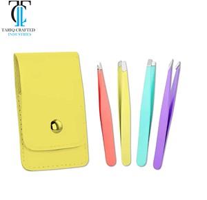 Juego de Pinzas para Cejas de Acero Inoxidable de Alta Calidad, Pinzas de Punta Inclinada de Precisión para Depilar y Dar Forma a las Cejas y el Rostro - Product Image 2
