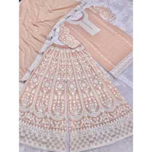 Ensemble haut-plazzo pour femmes avec broderie en chaîne et dupatta, haut et dupatta tendance avec broderie élégante - Product Image 1