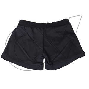 Shorts décontractés noirs pour hommes 2026, taille haute, avec cordon de serrage, respirants, en molleton tricoté polyester-coton, logo frontal, couleur unie - Product Image 2