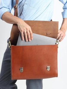 Elegant Stylish Genuine Leather Laptop <b>Messenger</b> Briefcase Vintage Travel <b>Bag</b> for <b>Men</b> with Fashion Notebooks - Product Image 5