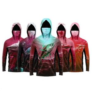 Chemises de pêche pour hommes grande taille, 100% polyester, imprimé animal, anti-bactériennes, coupe-vent, séchage rapide, UPF 50, vente en gros sur mesure - Product Image 1