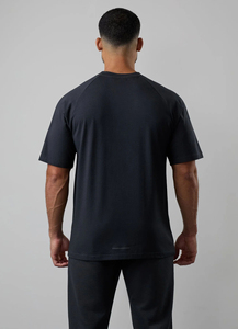 T-shirt à manches courtes pour homme, gris foncé, col rond, coupe classique, tissu jersey à séchage rapide, vêtements décontractés - Product Image 4
