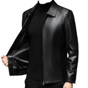 Chaqueta de piel auténtica personalizada con servicio OEM para hombre, chaquetas de invierno con cremallera para hombre, nuevas chaquetas de piel a la moda para hombre a la venta - Product Image 3
