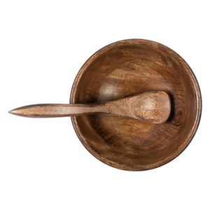 เป็นมิตรกับสิ่งแวดล้อมชามไม้มะม่วงพร้อมช้อนชุด 4 ซุปก๋วยเตี๋ยวข้าวซีเรียลซอสถั่วสลัดชามเครื่องแป้งพร้อมเซิร์ฟเวอร์ - Product Image 2