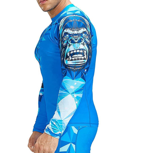 Camiseta de Compresión de Manga Corta con Cuello Redondo y Estampado por Sublimación para Hombre, Personalizada para Gimnasio, Fitness, MMA, BJJ - Product Image 4