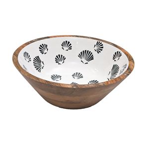 Recién Llegado, Tazón de Madera Natural Personalizable con Impresión Esmaltada para el Hogar, Tazón Redondo de Madera para Servir en la Cocina - Product Image 2