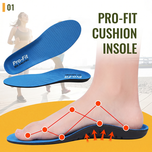 Semelle intérieure Aropec Pro-Fit avec coussinets à haute résilience, soutien de la voûte plantaire, tissu PK antidérapant et durable - OEM/ODM/OBM - Product Image 2