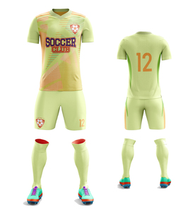 Ensemble de maillots de football sublimés pour hommes, col en V, manches courtes, évacuation de l'humidité, coupe athlétique, toutes saisons, uniforme adulte - Product Image 1