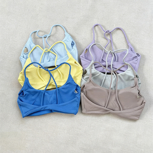 <b>Padded</b> Sports Bra Girls Medium Support for Gym Workout Yoga Running Fitness Comfortable Breathable Mesh Print Top Wear - Product Image 3