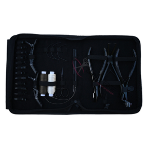 Wholesale Black Hair <b>Extension</b> tools Set 7 Inch Flat <b>Bead</b> Crimper Tape In Applicator Removal Tool Styling Clips Hook Loop tools - Product Image 1