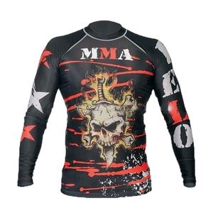 Camisetas de gimnasio de compresión sublimada personalizadas unisex manga larga BJJ Rashguard MMA con logotipo personalizado tela de LICRA manga corta" - Product Image 1