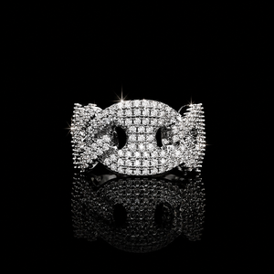 Meilleur Bijou de Fête Unisexe Personnalisé Style Hip Hop en Argent Sterling 925 avec Diamant Moissanite Taille Ronde Brillante et Micro-Incrustation - Product Image 1