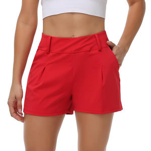 Shorts en jean décontractés pour femme, taille haute, coupe droite, avec cordon de serrage, respirants, anti-plis, séchage rapide, longueur genou – Nouvelle collection très prisée - Product Image 5