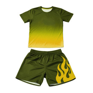 เสื้อรัดกล้ามเนื้อสำหรับต่อสู้ รุ่นใหม่มาแรง คุณภาพดีที่สุด ชุดฝึกซ้อมบราซิลเลียนยิวยิตสู BJJ สำหรับผู้ชาย 2 ชิ้น - Product Image 1