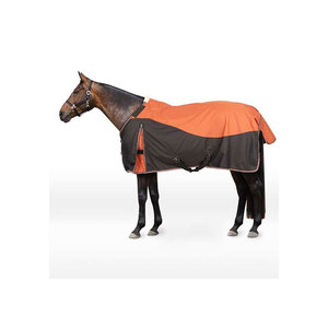 Blue Nylon Horse Rug With <b>Neck</b> Cover And Adjustable Straps For Weather Protection - Product Image 3
