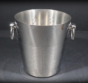 Cubeta Enfriadora de Vino y Cerveza de Acero Inoxidable de la Mejor Calidad, Plateada, Brillante, con Textura Martillada, de Gran Tamaño - Product Image 1