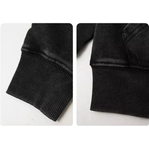 Ensemble de survêtement homme de haute qualité en coton délavé à l'acide, style streetwear hiver, avec logo personnalisé, fabricant OEM - Product Image 5