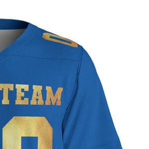 <b>Mesh</b> Football Jersey V Neck <b>Sparkly</b> Number Print Streetwear Sports <b>Top</b> OEM Wholesale American Football Jersey - Product Image 4