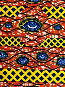 Tissu africain imprimé Ankara en wax, respirant, tissé, poids moyen, style uni, pour confection de vêtements traditionnels et robes - Product Image 3