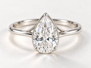 Anillo de Compromiso de Platino 950 con Zafiro Azul Corte Baguette, Chapado en Rodio, para Boda, Joyería Fina Personalizada - Product Image 1