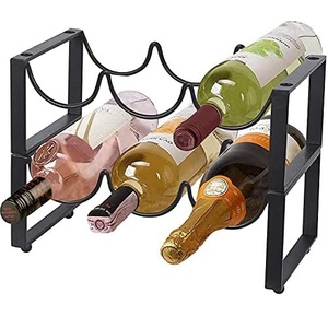 Estante Metálico Hexagonal Indio para Botellas de Vino, Soporte de Almacenamiento Independiente para Encimera de Cocina o Bar, Precio Mayorista - Product Image 4