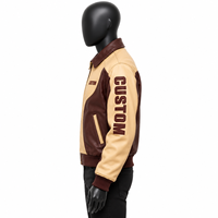Blouson chauffant personnalisé pour homme en cuir de vachette bicolore, écologique, avec fermeture éclair sur le devant, col rabattable, style moto, pour l'hiver