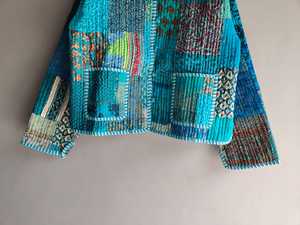 Veste matelassée patchwork pour femme, cardigan boutonné devant, col mandarin, manches longues, coupe classique, motif floral, cadeau pour elle - Product Image 5